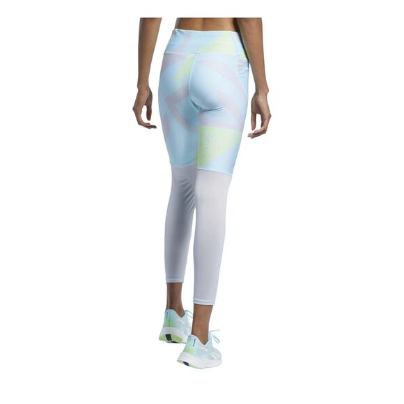 Women's Reebok Run Essentials All Over Print Digital Glow Leggings Size XL - Picture 2 of 7